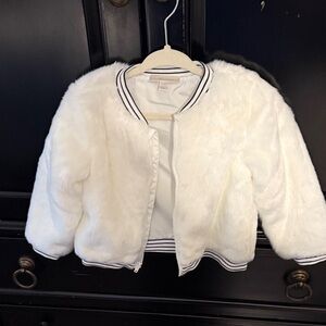 Kids White Faux Fur Jacket